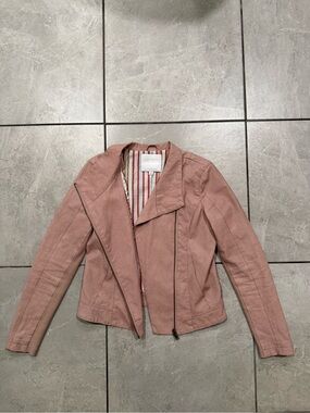 Anthropologie Blush Pink Moto Jacket